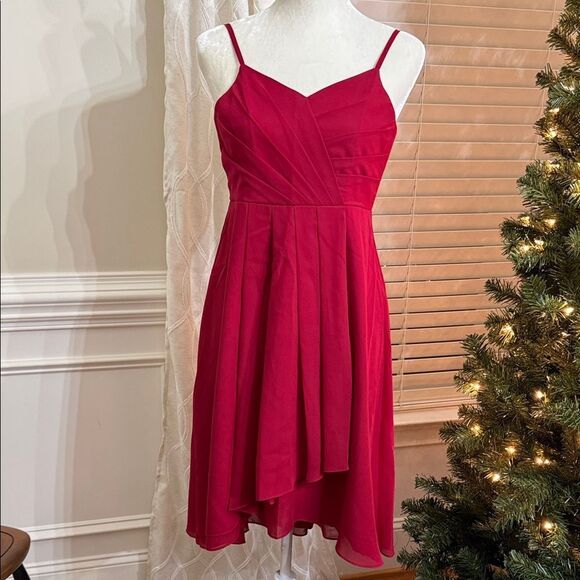 JJs House Other - JJ’s House Burgundy Chiffon Fit & Flare Dress Youth J12 (11–12 yrs) NWT